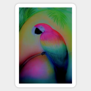 TROPICAL RAINBOW PARROT Sticker